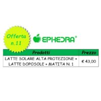 Offerta n.11 costituita da Latte solare alta protezione + Latte doposole + Matita occhi n.1.